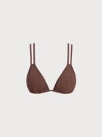 Dark Coffee Strappy Bikini Top - Image 10