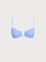 Light Blue Textured U-Bar Bikini Top - Image 6