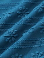 Blue Jacquard Ruched Underwire Bikini Top - Image 7