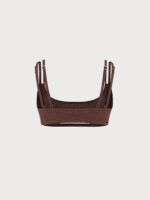 Dark Coffee Cutout Strappy Bikini Top - Image 9