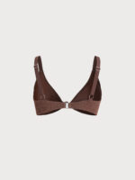 Dark Coffee Shimmer Plus Size Bikini Top - Image 6