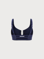 Blue Glitter Cut Out Plus Size Bikini Top - Image 7