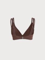 Dark Coffee Lurex Strappy Plus Size Bikini Top - Image 6