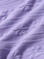 Purple Jacquard V Notch Plus Size Bikini Top - Image 7