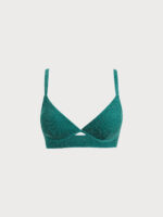 Green Lurex X Cross Plus Size Bikini Top - Image 5