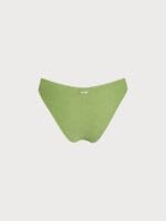 Light Green Textured Low Waisted Bikini Bottom - Image 6