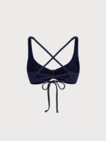 Navy Ribbed O-Ring Bikini Top - Image 10
