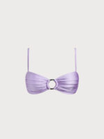 Purple Ruched O-Ring Bikini Top - Image 6