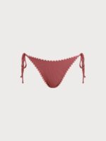 Brick Red Tie Stitch Bikini Bottom - Image 7