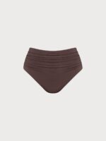 Coffee Ruched Plus Size Bikini Bottom - Image 6