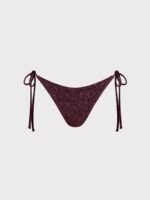 Dark Coffee Textured Tie Bikini Bottom - Image 5