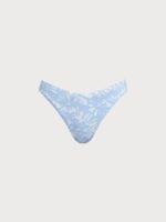 Light Blue Bloom Textured Bikini Bottom - Image 6