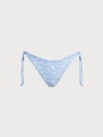 Light Blue Textured Tie Bikini Bottom - Image 5