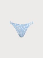 Light Blue Textured O-Ring Bikini Bottom - Image 6