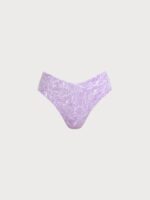 Purple Print High Waisted Bikini Bottom - Image 6
