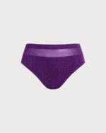 Purple Mesh Plus Size Bikini Bottom - Image 6