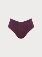 Purple Textured V Cut Plus Size Tankini Bottom - Image 6