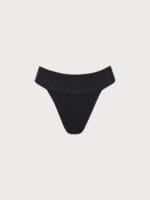 Black Wide Waistband Bikini Bottom - Image 6
