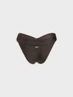 Dark Coffee Ruched Bikini Bottom - Image 6