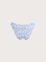 Light Blue Textured Floral Bikini Bottom - Image 8