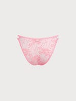 Pink Textured Cutout Bikini Bottom - Image 7
