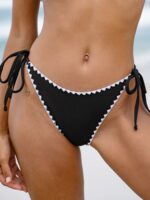 Black Tie Stitch Bikini Bottom
