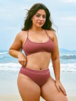 Brick Red Contrast Stitch Bikini Bottom - Image 6