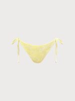 Yellow Textured Tie Bikini Bottom - Image 10