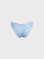 Light Blue Bloom Textured Bikini Bottom - Image 7