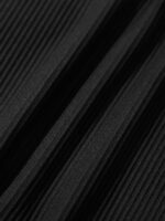Black Ribbed Seam Full Coverage Bikini Bottom - Image 9