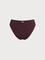 Dark Coffee Textured Cutout Bikini Bottom - Image 9