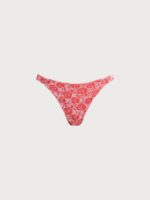 Red Rose Textured Elastic Bikini Bottom - Image 6