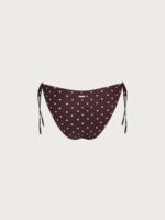 Brown Print Polka Dot Tie Bikini Bottom - Image 8