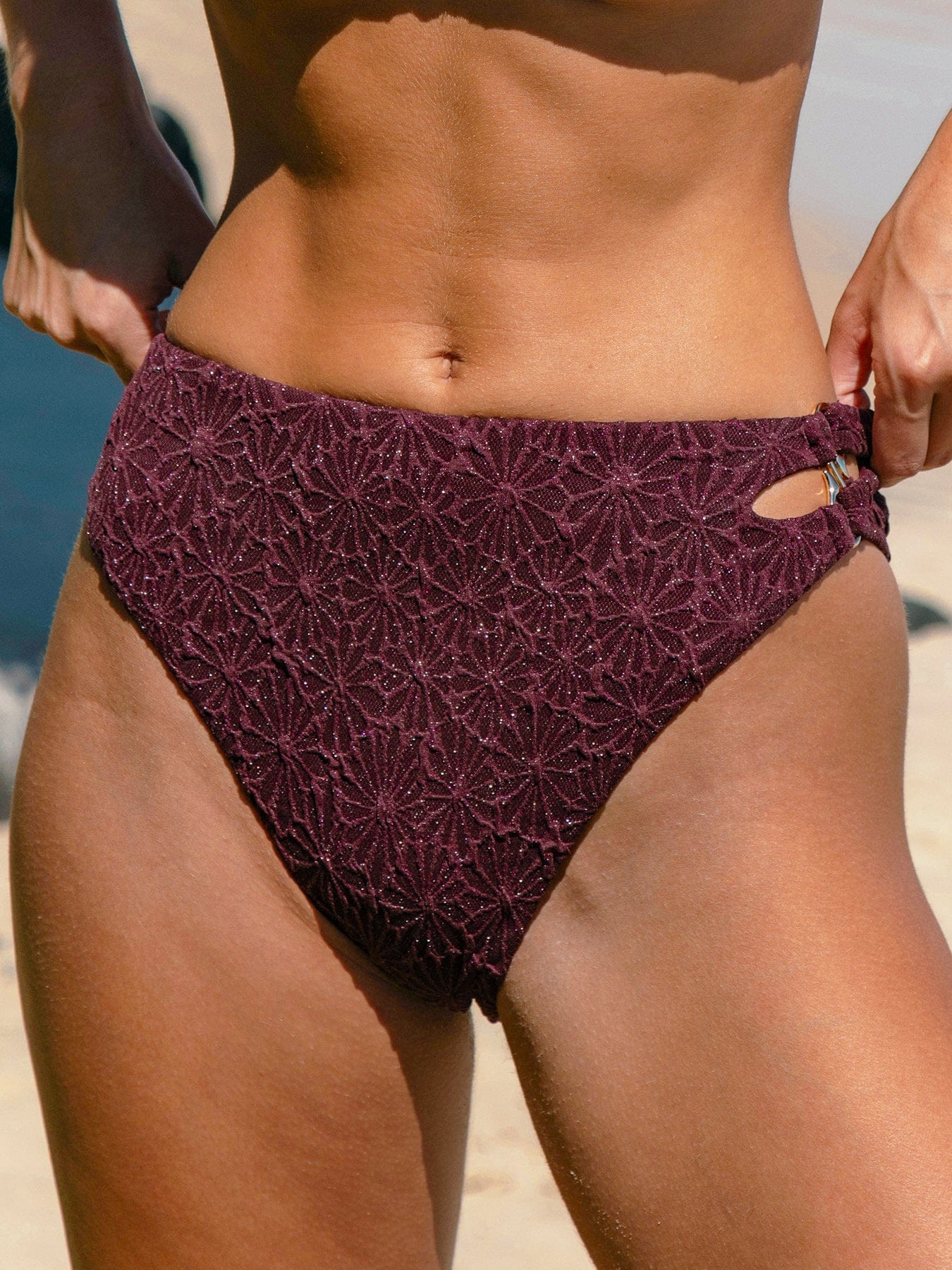 women-knitted-nylon-blended-bikini-bottoms-sustainable-bikinis-nqytd1 Dark Coffee Textured Cutout Bikini Bottom - Image 1