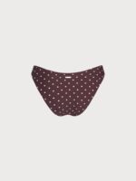 Brown Print Polka Dot Bikini Bottom - Image 7