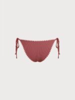 Brick Red Tie Stitch Bikini Bottom - Image 8