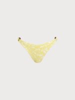 Yellow Textured O-Ring Bikini Bottom - Image 8