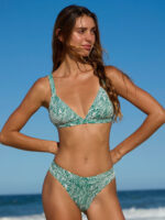 Green Print Textured Bikini Bottom - Image 3