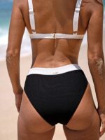 Contrast Trim V-Cut Full Coverage Bikini Bottom - Image 2