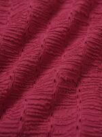 Red Textured Wide Waistband Bikini Bottom - Image 9
