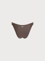 ECONYL® Dark Coffee Cutout Bikini Bottom - Image 5