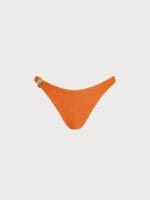 Orange Textured O-Ring Bikini Bottom - Image 7