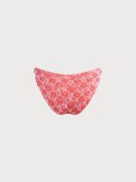 Red Rose Textured Elastic Bikini Bottom - Image 7