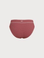 Brick Red Contrast Stitch Bikini Bottom - Image 16