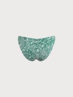 Green Textured Elastic Bikini Bottom - Image 8