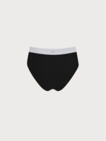 Black Contrast V Cut Plus Size Bikini Bottom - Image 6