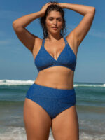 Blue Lurex Plus Size Bikini Bottom - Image 4