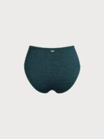 Dark Green V Cut Plus Size Bikini Bottom - Image 6