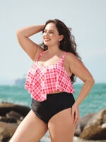 Black Ruched Plus Size Bikini Bottom - Image 4