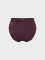 Purple Textured V Cut Plus Size Tankini Bottom - Image 7